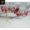 ❗Limited❗ Ruby handmade nail tips - Long Almond / ❗한정❗