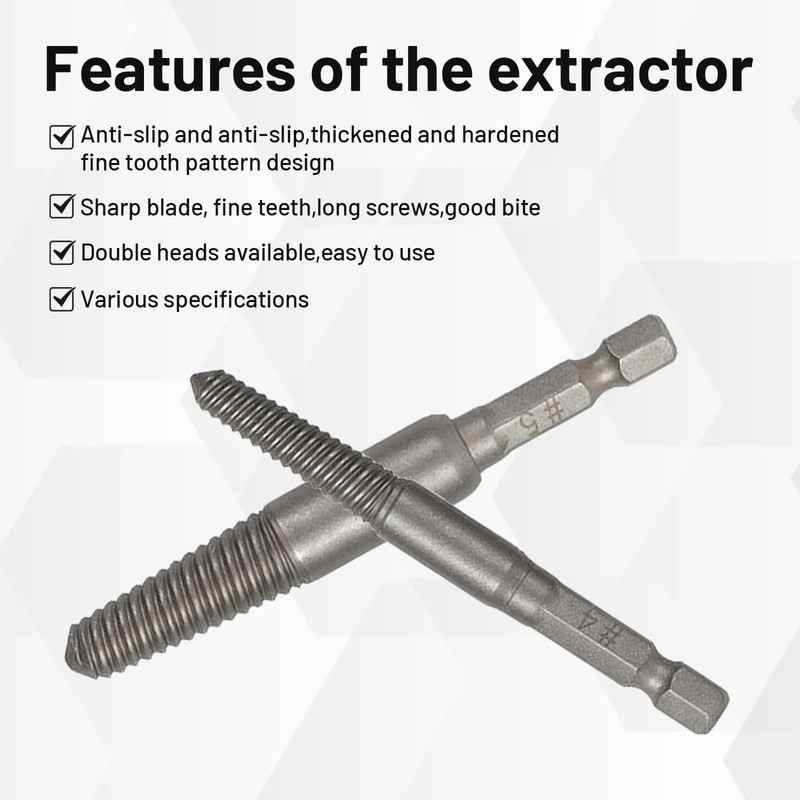 Leogony 11 Pcs Easy Out Bolt Extractor Set, 4 Bits
