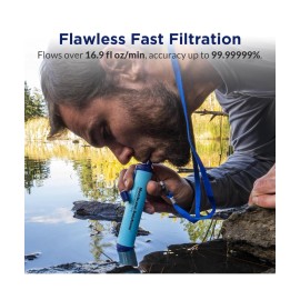 ‎Membrane Solutions Membrane Solutions Straw Water Filter, Survival Filtration Portable Gear, Emerge