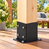 2/4-Pack 4x4 or 6x6 Post Base Brackets – Heavy-Duty Matte