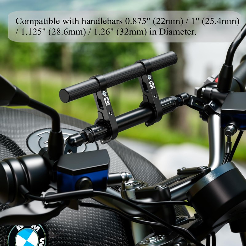 BRCOVAN Carbon Fiber Handlebar Extender Extensions with Alumiunm Alloy Clamp