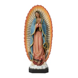 BC Catholic Our Lady of Guadalupe Statue, Virgen De Guadalupe Figure, Religious Gift for Mother's Day, Inspirational Home Decor,10.7 inch H, Hand Painted Sculpture by Buildclassic