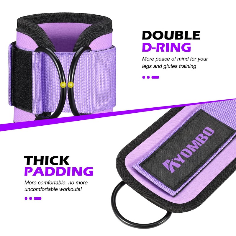 Ankle Resistance Bands with Cuffs, Glutes Workout Equipment for Women,