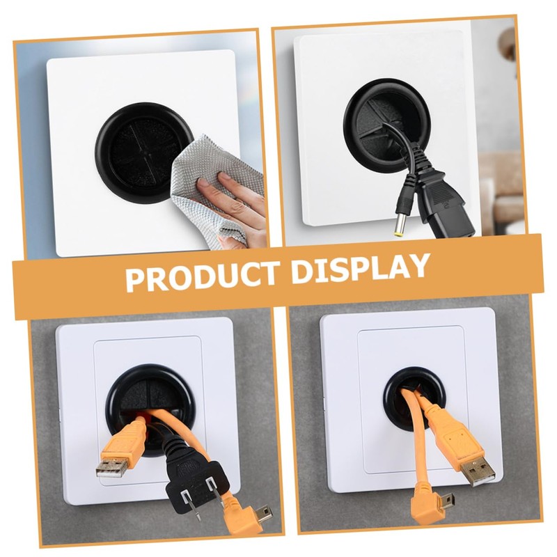 COHEALI 5Pcs Wall Plate with Outlet Hole Cable Pass Through