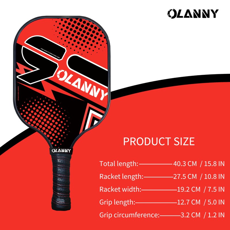 OLANNY Pickleball Paddles Set of 4 Pickleball Rackets Graphite Pickleball