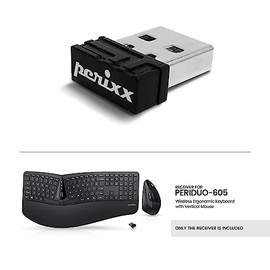 Perixx PERIDUO-605 Receptor - Receptor USB Dongle - Funciona solo con PERIDUO-605, no con otros modelos o productos de marcas