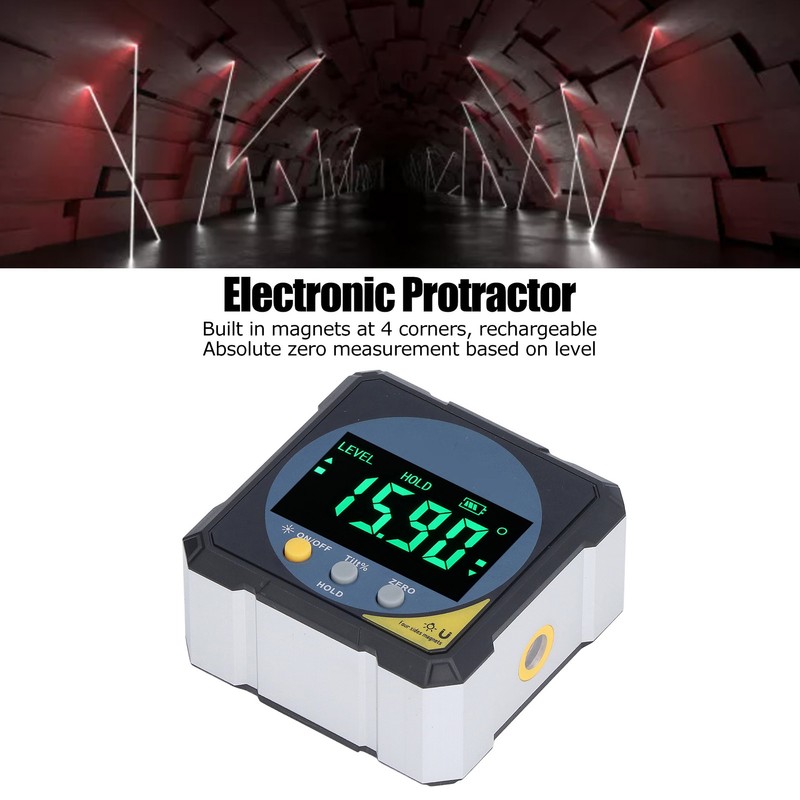 Digital Angle Finder Laser Magnetic Inclinometer Box Gauge Electronic Protractor
