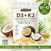 Gwynne Vitamina D3 10.000ui K2 Mk-7 200mcg,120 cápsulas,2 En 1
