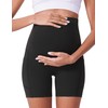 POSHDIVAH Pantalones cortos de maternidad para mujer sobre el vientre,