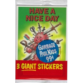 New Sealed Garbage Pail Kids 3 Giant Stickers 1986 Topps - Hot 1