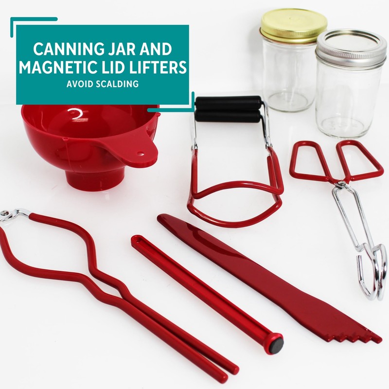 MIRRO 6pc Canning Tool Set, Red
