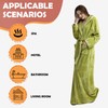 Oksun Womens Long Fleece Robe: Floor Length Flannel Hooded Bathrobe,
