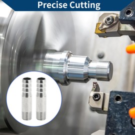 Hihaha Hose Barb Fittings 1/4" Male BSPT Tubing Connector for Air Water Oil Gas Fuel 201 Stainless Steel 2 Pcs Silver Tone