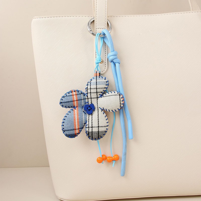 Fuerxy Fabric Flower Bag Charm for Tote Bag Charm Handbags