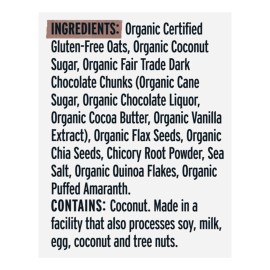 UD_Purely Elizabeth Breakfast Cereal Oatmeal Chocolate Chunk 6pk Case of 6-9.12 oz Boxes Bottles Cups Bulk for Children