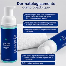 KareCo FOAM FACE CLEANSER Limpiador facial  Jabón facial en espuma  para limpieza profunda que combate imperfecciones, dejando tu piel fresca, suave  