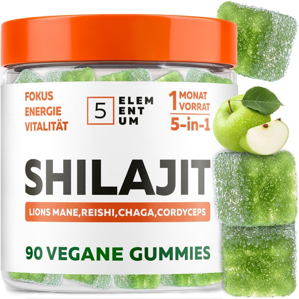 5 elementum Himalayan Shilajit Gummies - 2200mg - 90 Apfel