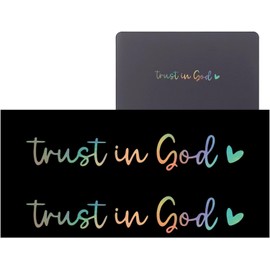 2 Pcs Trust in God Vehicles Window Decals Car Stickers,Rearview Mirrors Mirrors Car Window Stickers,Car Stickers and Decals for Family Friends,Bumper Stickers,Decals (Iridescence)