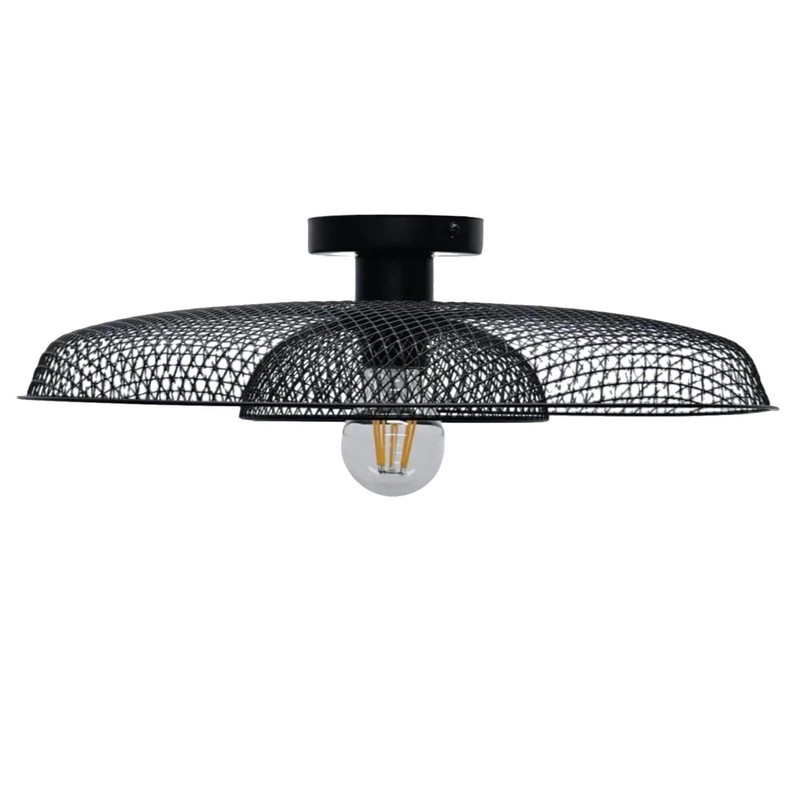 firstchoicelighting Matt Black Ceiling Light Flush Mount for Easy Fit