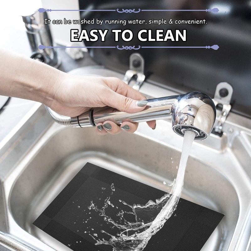 Neween Placemat with Compatible Coaster, Fine Weaving Insulation Placemat Set