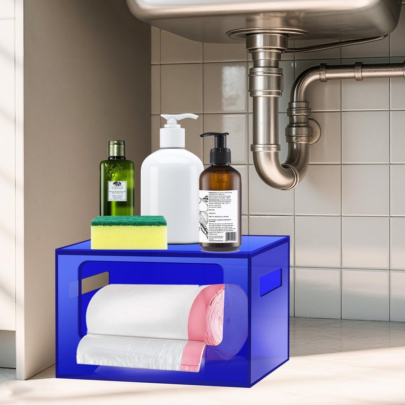 HappyDino Stackable Trash Bag Holder Dispenser Under Sink Extra Large