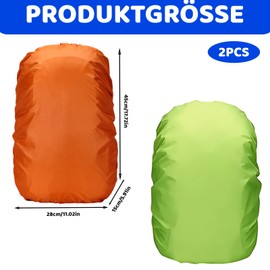 Generisch Rain Cover School Bag, Set of 2, High-Quality Protection for School Bags and Backpacks, Ideal for School and Travel, Lightweight and Robust