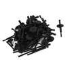 Partuto 50 Pcs Universal Clip Rivets Fastener - Plastic Black