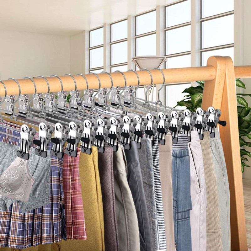 NORTHERN BROTHERS Pants Hangers with Clips Heavy Duty 20 Pack,