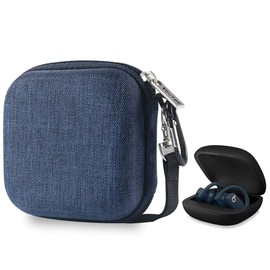 Youtec Compatible with Powerbeats pro Case Cover, Hard Travel Protective Carrying Storage Cover Case Nylon Accessories Bag Women Men with Lanyard + Carabiner Compatible with Power Beats Pro