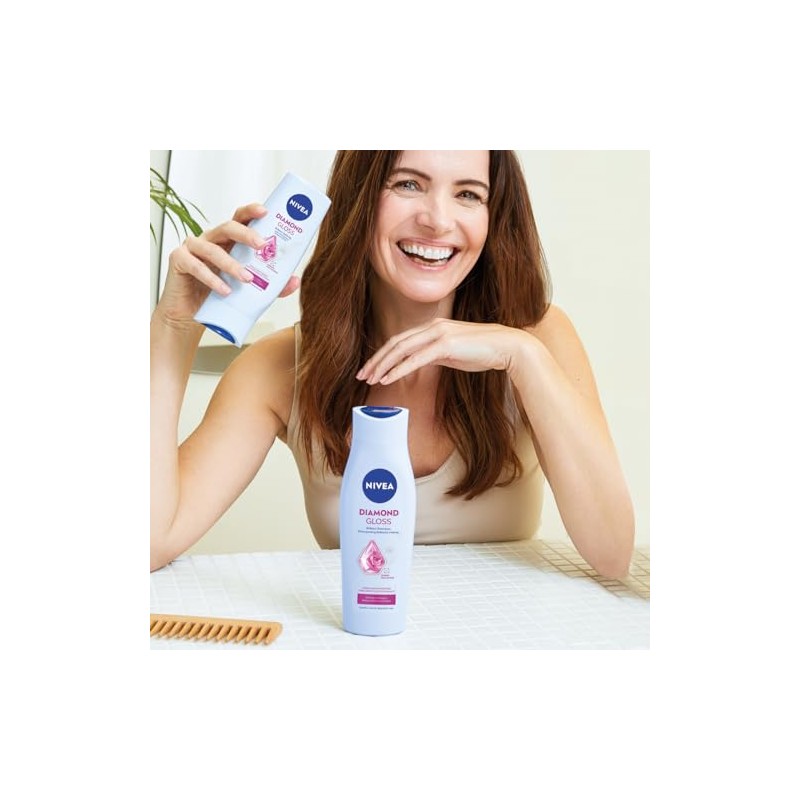NIVEA Diamond Gloss Brillanz Sp√ºlung, pflegende Haarsp√ºlung mit Diamantpartikeln und