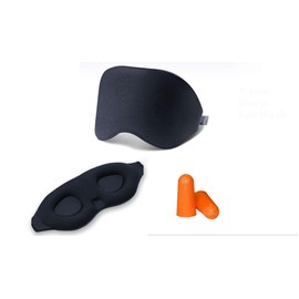 3D Blackout Sleep Mask for Women and Men - Eye Mask for Sleeping Blissfully, No Eye Pressure, Lash Extensions Comfort, Ear Plugs Included - Travel Soft Memory Foam Padded Shade Cover Blindfold