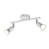 Reality Leuchten Paris R80912031 Spotlight Bar Metal Matt White 2x