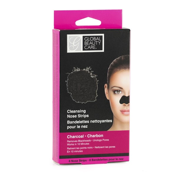 Global Beauty Care Charcoal Cleansing Nose Strips - 8 Strips Included