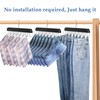 Jean Hangers for Closet, 14 Wood Jeans Hooks Space Saving,