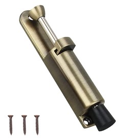 Door Stop, Floor Door Stopper, Metal Door Stopper, Heavy Door Stopper Zinc Alloy, Metal Door Stopper with Foot Operation, with Screw, for Indoor Outdoor Door Balcony Doors