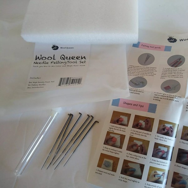 Wool Queen Needle Felting Tool Set High Density Foam Pad