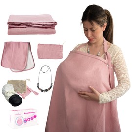 COLIBREEZE Muslin Nursing Cover - Comfortable Breastfeeding Cover for Women - Stylish and Functional Nursing Cover Up for Breastfeeding - Adjustable Breast Feeding Cover for Women