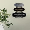 Signs ByLITA Designer Powder Room Sign (Brushed Gold) - Small