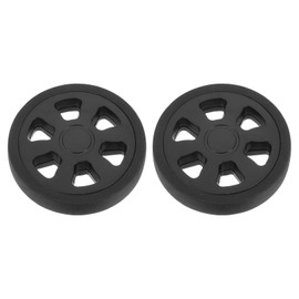 sourcing map 2Pcs 60 mm x 20 mm Luggage Wheel Replacement, Suitcase Trolley Wheels DIY Repair, Spinner Wheel Luggage Accessories, Swivel Wheels, Black