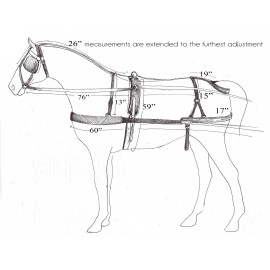 Shiloh Mini size MINIATURE NYLON DRIVING HARNESS w/ Blind bridle Browband Breast Collar