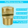 Brass Aerator 3/4 Inch MIP Compatible With Pool Jet Nozzles