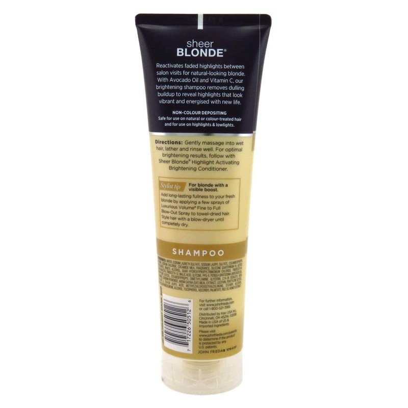 John Frieda Sheer Blonde Highlight Activating Brightening Shampoo Darker Blondes,