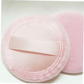 Mikinona 8 Pack Makeup Powder Puff Soft Cotton Perfect for Foundation with Rayon Ribbon 6x0.7cm