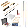 Pool Table Accessory 32 Piece Kit- Billiards Balls, Cues, Stick