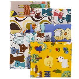Qililandiy 6pcs 100% Cotton Fat Quarter Fabric Bundles Pattern Random for DIY Crafts Quilting Patchwork 46 x 56cm