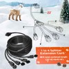 Eversimpleinc Black 1 to 4 Splitter Outdoor Extension Cord 28