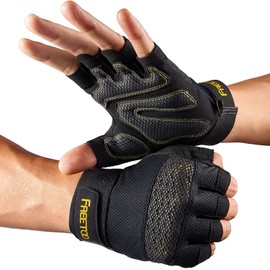 FREETOO Training Gloves, Training Gloves, Gym Gloves, Sports Gloves, Strong Grip, Breathable Fit, Weight Training Gloves, Suitable for Various Muscle Training, Large Size
