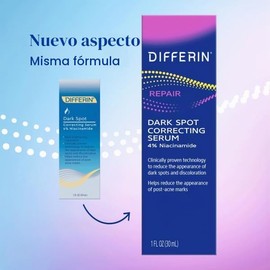 Suero facial corrector de manchas oscuras de los creadores de Differin Gel, suero corrector de manchas oscuras, cuidado suave de la piel para pieles s