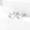 Studs Earrings for Women, S925 Sterling Silver Heart Initial Letter