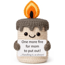 YUEYUQIU Funny Mom Birthday Gifts from Daughter Son, Crochet Candle Decor